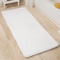Hastings Home Hastings Home Memory Foam Shag Bath Mat 2-feet by 5-feet - White 567777FPB - alternate 1